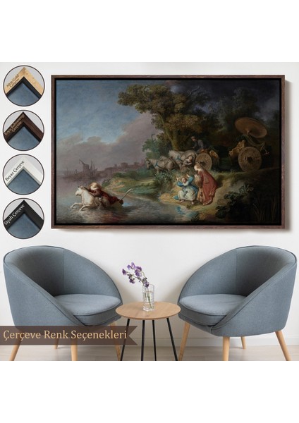 Çerçeveli Dekoratif Kanvas Tablo, Rembrandt - Avrupalının Kaçırılışı - The Abduction Of EUROPA-7138