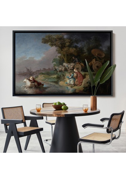 Çerçeveli Dekoratif Kanvas Tablo, Rembrandt - Avrupalının Kaçırılışı - The Abduction Of EUROPA-7138