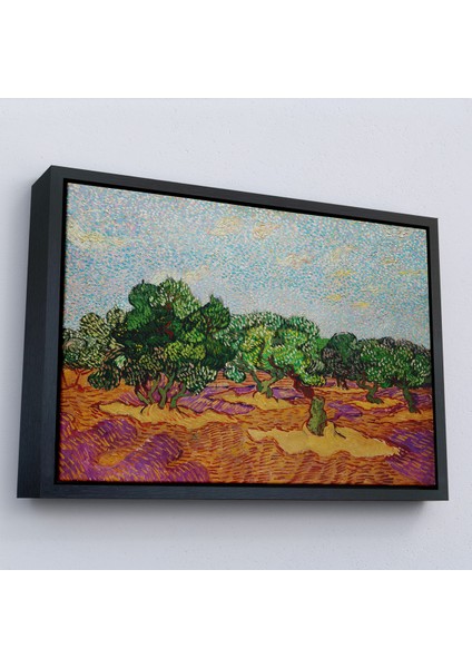 Çerçeveli Dekoratif Kanvas Tablo, Vincent Willem Van Gogh - Zeytin Ağaçları - Olive TREES-7155 fırsatları