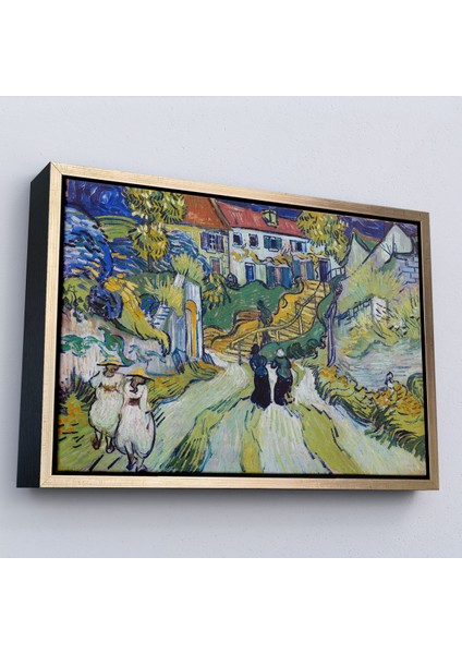 Çerçeveli Kanvas Tablo, Vincent Willem Van Gogh - Auversdeki Merdiven - Stairway At AUVERS-7158