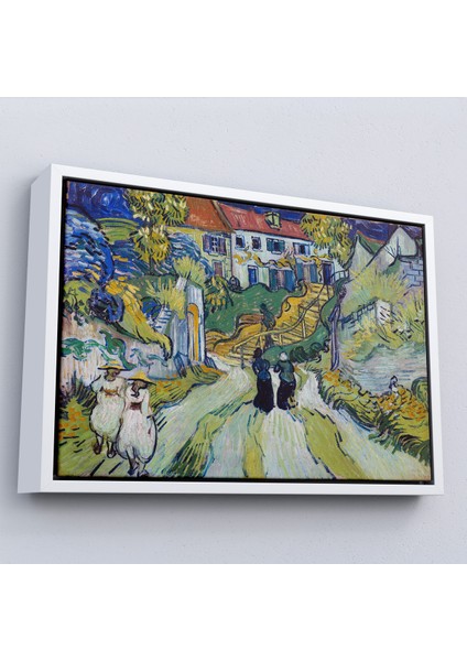 Çerçeveli Kanvas Tablo, Vincent Willem Van Gogh - Auversdeki Merdiven - Stairway At AUVERS-7158 fırsatları