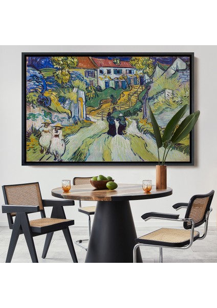 Çerçeveli Kanvas Tablo, Vincent Willem Van Gogh - Auversdeki Merdiven - Stairway At AUVERS-7158