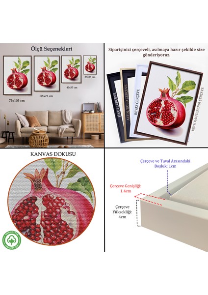 Çerçeveli Dekoratif Kanvas Tablo, Home TABLOSU-7646 indirimleri