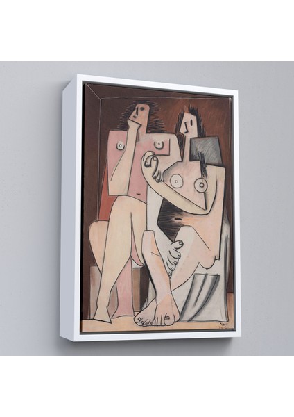 Çerçeveli Dekoratif Kanvas Tablo, Pablo Picasso - Adam ve Kadın Soyut Tablosu - Homme Et FEMME-7329 fırsatları