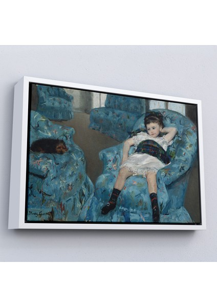 Çerçeveli Kanvas Tablo, Mary Cassatt - Mavi Koltuktaki Küçük Kız-Little Girl In A Blue ARMCHAIR-7098 fırsatları