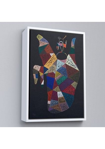 Çerçeveli Dekoratif Kanvas Tablo, Wassily Kandinsky - Idam Edilen Ohne Titel TABLO-7497 fırsatları