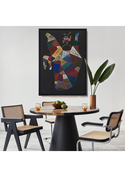 Çerçeveli Dekoratif Kanvas Tablo, Wassily Kandinsky - Idam Edilen Ohne Titel TABLO-7497