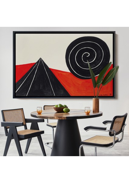 Çerçeveli Dekoratif Kanvas Tablo, Alexander Calder-Piramit ve Sarmal Tablo - Pyramid And SPIRAL-7111