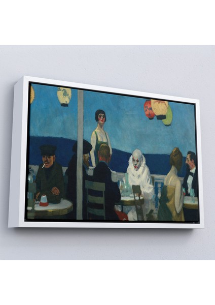 Çerçeveli Dekoratif Kanvas Tablo, Edward Hopper - Mavi Gece TABLO-7131