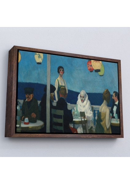 Çerçeveli Dekoratif Kanvas Tablo, Edward Hopper - Mavi Gece TABLO-7131 fiyatları