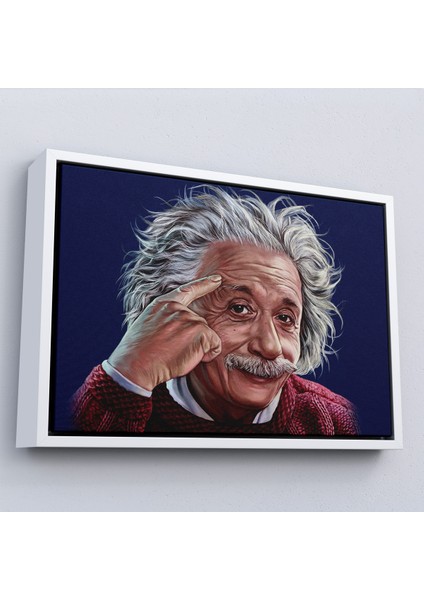 Çerçeveli Dekoratif Kanvas Tablo, Albert Einstein TABLOSU-7252