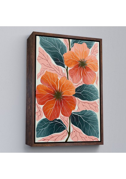 Çerçeveli Dekoratif Kanvas Tablo, Şakayık Çiçekleri TABLO-7640 fiyatları
