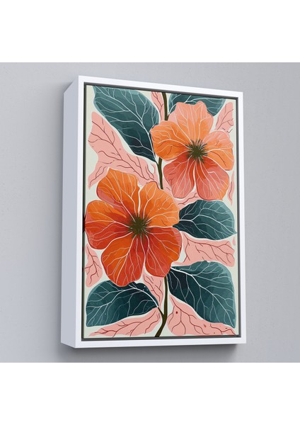Çerçeveli Dekoratif Kanvas Tablo, Şakayık Çiçekleri TABLO-7640 fırsatları