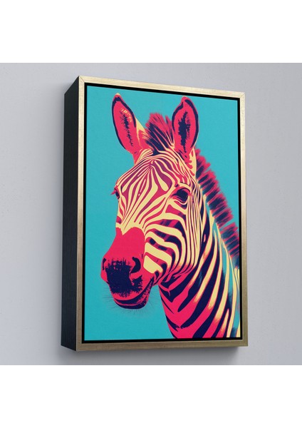 Çerçeveli Dekoratif Kanvas Tablo, Zebra TABLOSU-7642