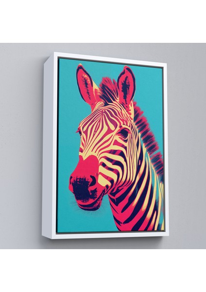 Çerçeveli Dekoratif Kanvas Tablo, Zebra TABLOSU-7642 fırsatları
