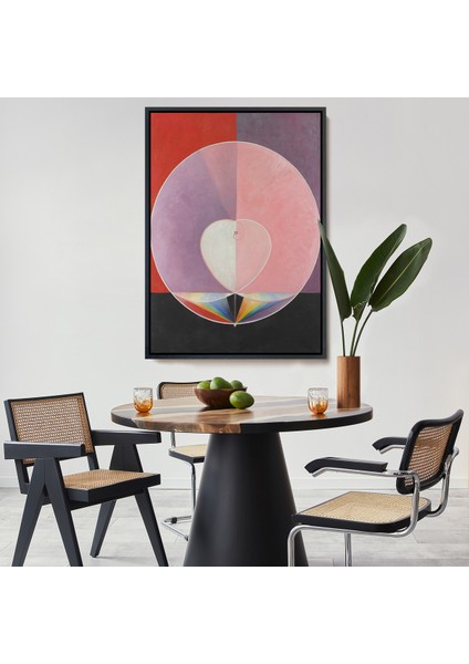 Çerçeveli Dekoratif Kanvas Tablo, Hilma Af Klint - Güvercinler Tablosu - DOVES-7284