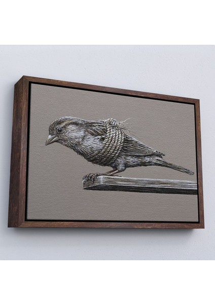 Çerçeveli Dekoratif Kanvas Tablo, Özgürlük Tablosu - Kanatları Bağlı KUŞ-7203 fiyatları