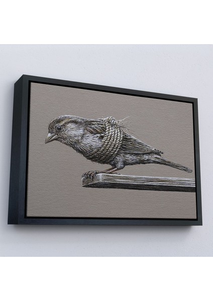 Çerçeveli Dekoratif Kanvas Tablo, Özgürlük Tablosu - Kanatları Bağlı KUŞ-7203 fırsatları