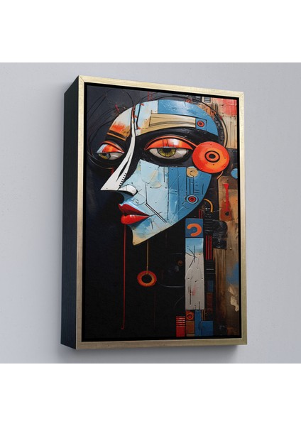 Çerçeveli Dekoratif Kanvas Tablo, Rustik Soyut Kadın TABLOSU-7676 fiyatları
