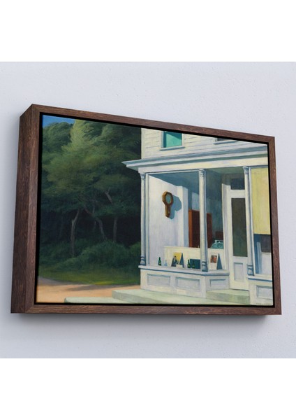 Çerçeveli Dekoratif Kanvas Tablo, Edward Hopper - Sabah Yedide Tablosu - Seven A.M-7130