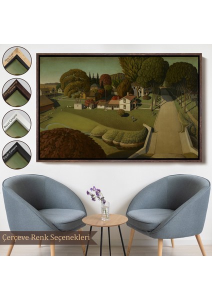 Çerçeveli Dekoratif Kanvas Tablo, Herbert Hoover'ın Doğduğu Yer West Branch TABLO-7140