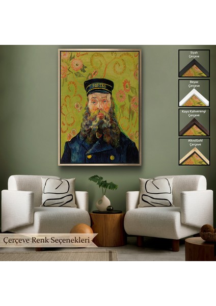 Çerçeveli Dekoratif Kanvas Tablo, Vincent Van Gogh - Joseph Roulin'in Portresi TABLO-7480