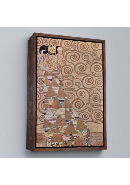 Çerçeveli Dekoratif Kanvas Tablo, Gustav Klimt - Hayat Ağacı - Expectation From Tree Of LIFE-7293