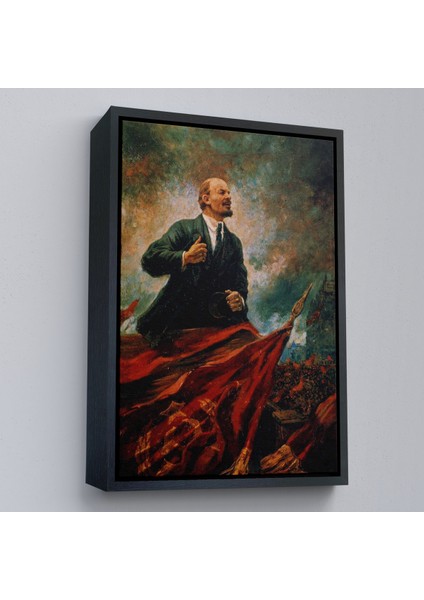 Çerçeveli Dekoratif Kanvas Tablo, Sovyet Lideri Vladimir Lenin TABLO-7677 modelleri