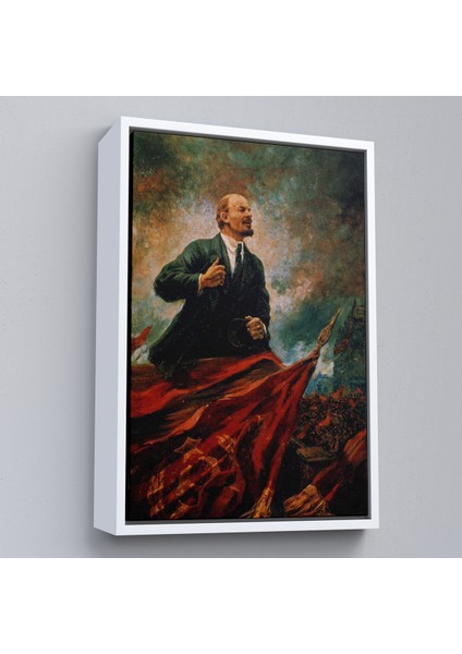 Çerçeveli Dekoratif Kanvas Tablo, Sovyet Lideri Vladimir Lenin TABLO-7677 fırsatları