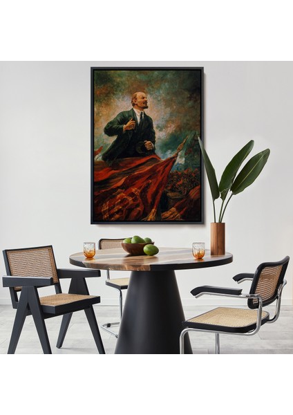 Çerçeveli Dekoratif Kanvas Tablo, Sovyet Lideri Vladimir Lenin TABLO-7677