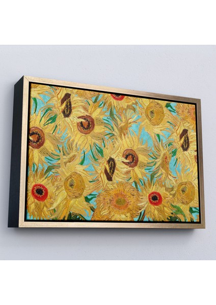 Çerçeveli Dekoratif Kanvas Tablo, Vincent Van Gogh - Ayçiçekleri TABLO-7174