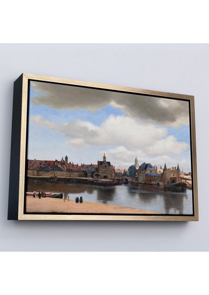 Çerçeveli Dekoratif Kanvas Tablo, Johannes Vermeer - Delft Manzarası Tablı - View Of DELFT-7178
