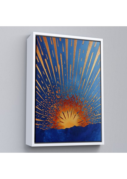Çerçeveli Dekoratif Kanvas Tablo, Soyut Güneş TABLOSU-7582 fiyatları