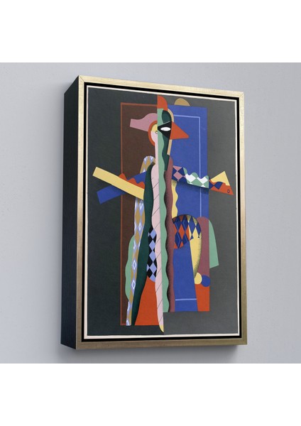 Çerçeveli Dekoratif Kanvas Tablo, Georges Valmier - Soyut Sanat TABLOSU-7308 fiyatları
