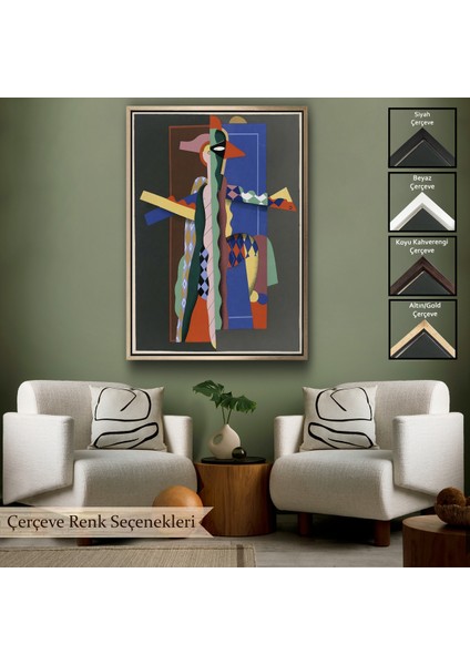 Çerçeveli Dekoratif Kanvas Tablo, Georges Valmier - Soyut Sanat TABLOSU-7308