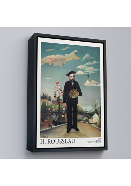 Çerçeveli Dekoratif Kanvas Tablo, Henri Rousseau Kendi TABLOSU-7323 modelleri