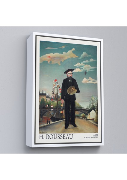 Çerçeveli Dekoratif Kanvas Tablo, Henri Rousseau Kendi TABLOSU-7323 fırsatları