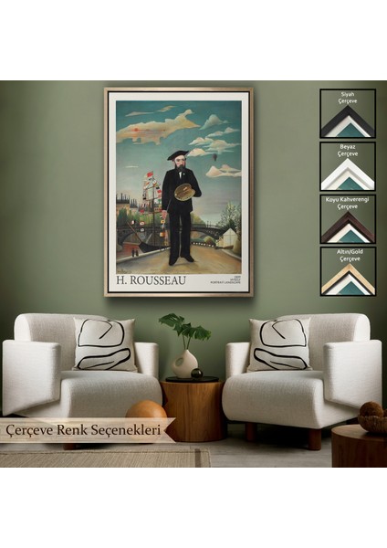 Çerçeveli Dekoratif Kanvas Tablo, Henri Rousseau Kendi TABLOSU-7323