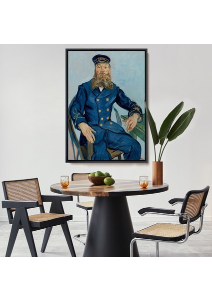 Çerçeveli Dekoratif Kanvas Tablo, Vincent Van Gogh Postacı Joseph Roulin’in Portresi - Postes - 7460