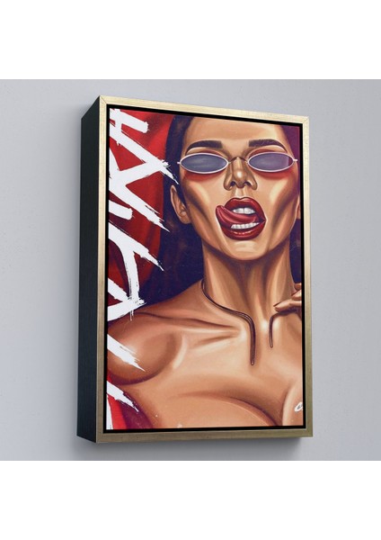 Çerçeveli Dekoratif Kanvas Tablo, Gözlüklü Kadın TABLOSU-7719 modelleri