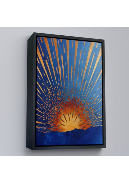 Çerçeveli Dekoratif Kanvas Tablo, Soyut Güneş TABLOSU-7582 modelleri