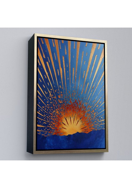Çerçeveli Dekoratif Kanvas Tablo, Soyut Güneş TABLOSU-7582 fırsatları
