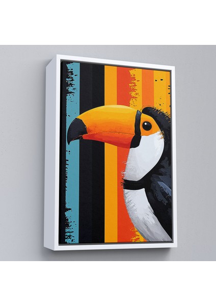 Çerçeveli Dekoratif Kanvas Tablo, Toucan Kuşu TABLO-7587