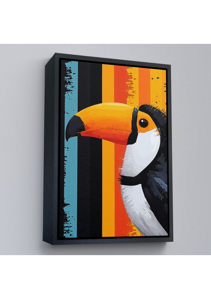 Çerçeveli Dekoratif Kanvas Tablo, Toucan Kuşu TABLO-7587 fırsatları