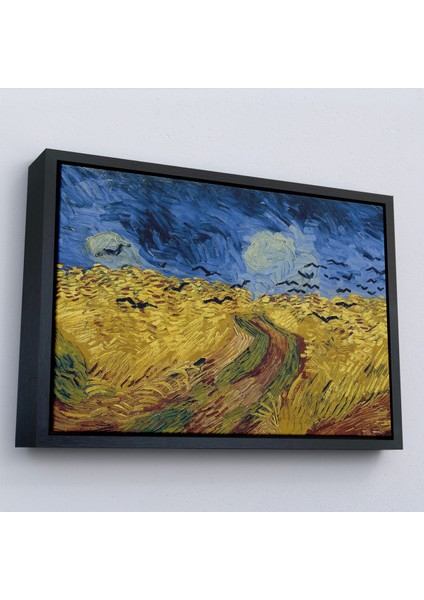 Çerçeveli Dekoratif Kanvas Tablo, Vincent Willem Van Gogh - Kargalarla Buğday Tarlası TABLO-7190 fırsatları