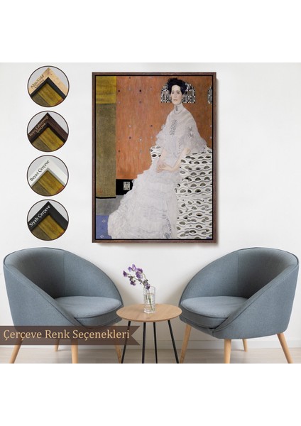 Çerçeveli Dekoratif Kanvas Tablo, Gustav Klimt Fritza Riedler'in Portresi TABLO-7340