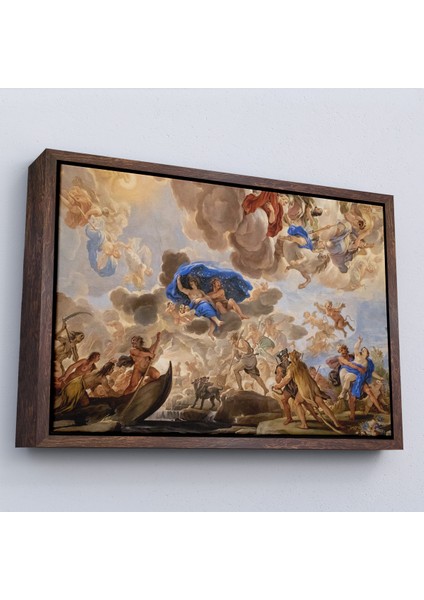 Çerçeveli Dekoratif Kanvas, Floransa, Italya Palazzo Medici'nin Tavan Panoramik Görünüm TABLOSU-7239 fiyatları