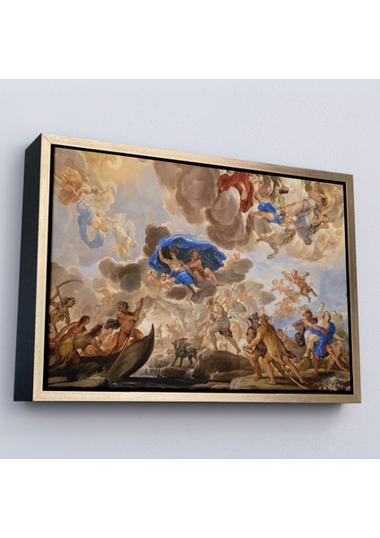 Çerçeveli Dekoratif Kanvas, Floransa, Italya Palazzo Medici'nin Tavan Panoramik Görünüm TABLOSU-7239 modelleri