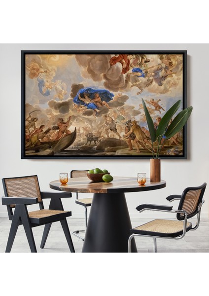 Çerçeveli Dekoratif Kanvas, Floransa, Italya Palazzo Medici'nin Tavan Panoramik Görünüm TABLOSU-7239