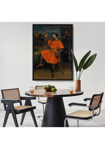 Çerçeveli Dekoratif Kanvas Tablo, Gustave Courbet - Louis Gueymard Şeytan Robert Rolünde TABLO-7356